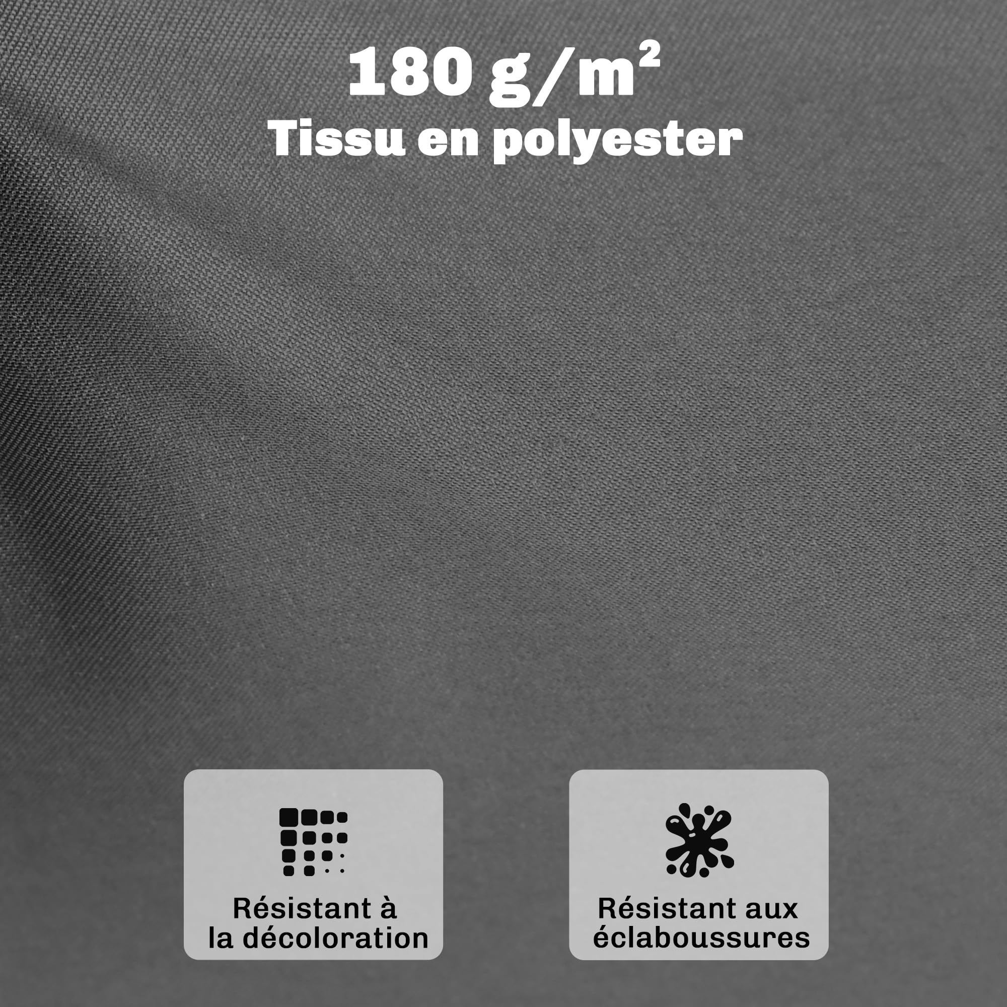 Outsunny Coussin de Banc, Coussin pour Banc de Jardin pour l'extérieur et l'intérieur, Housse Amovible Lavable, UPF 30+, Sangles de Fixation, Jardin, Patio, 110 x 46 x 6,5 cm, Gris foncé
