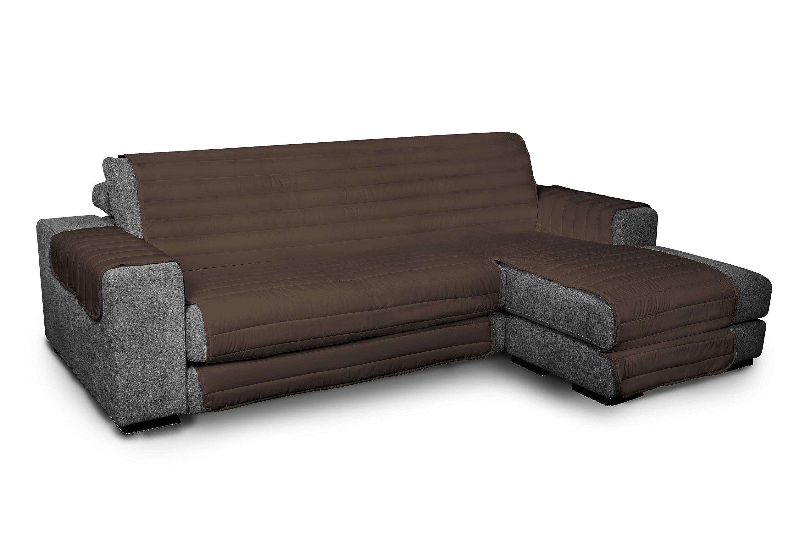 Italian Bed Linen Trendy Doubleface Sofa Cover, Brown 290cm, 100% microfiber,