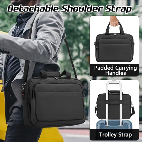 samdew Mobile Printer Storage Bag, with Laptop Layer up to 14, Bag Only