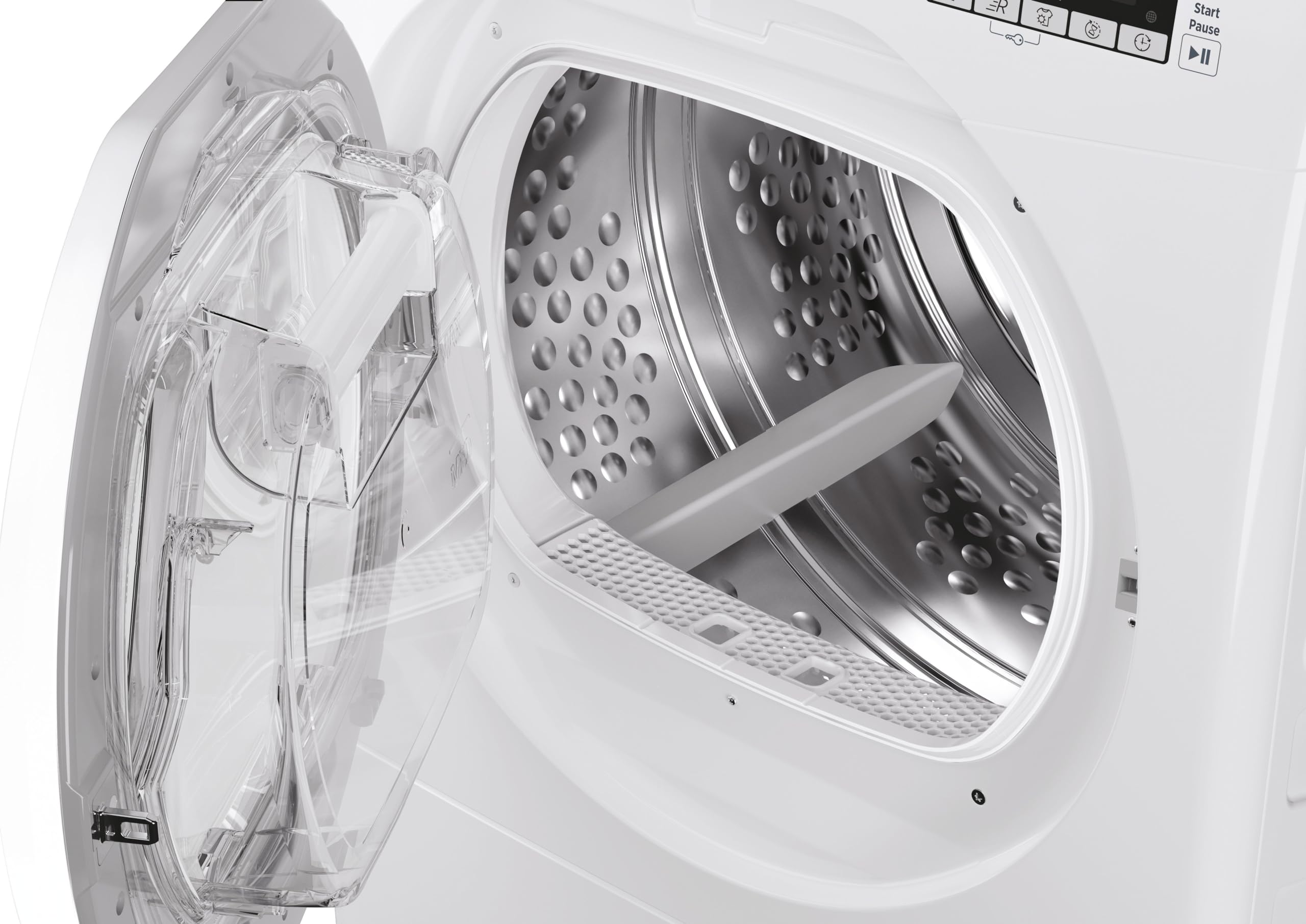 Hoover HLE C7DE-84 Kondenstrockner / 7 kg/Smarte Bedienung mit NFC-Technologie/AquaVision-Kondenswasserbehälter, Weiß
