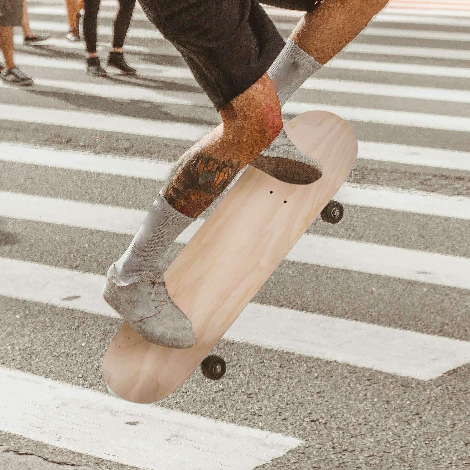 8 8 couches d'érable vierge double concave skateboards naturel planche à roulettes table érable