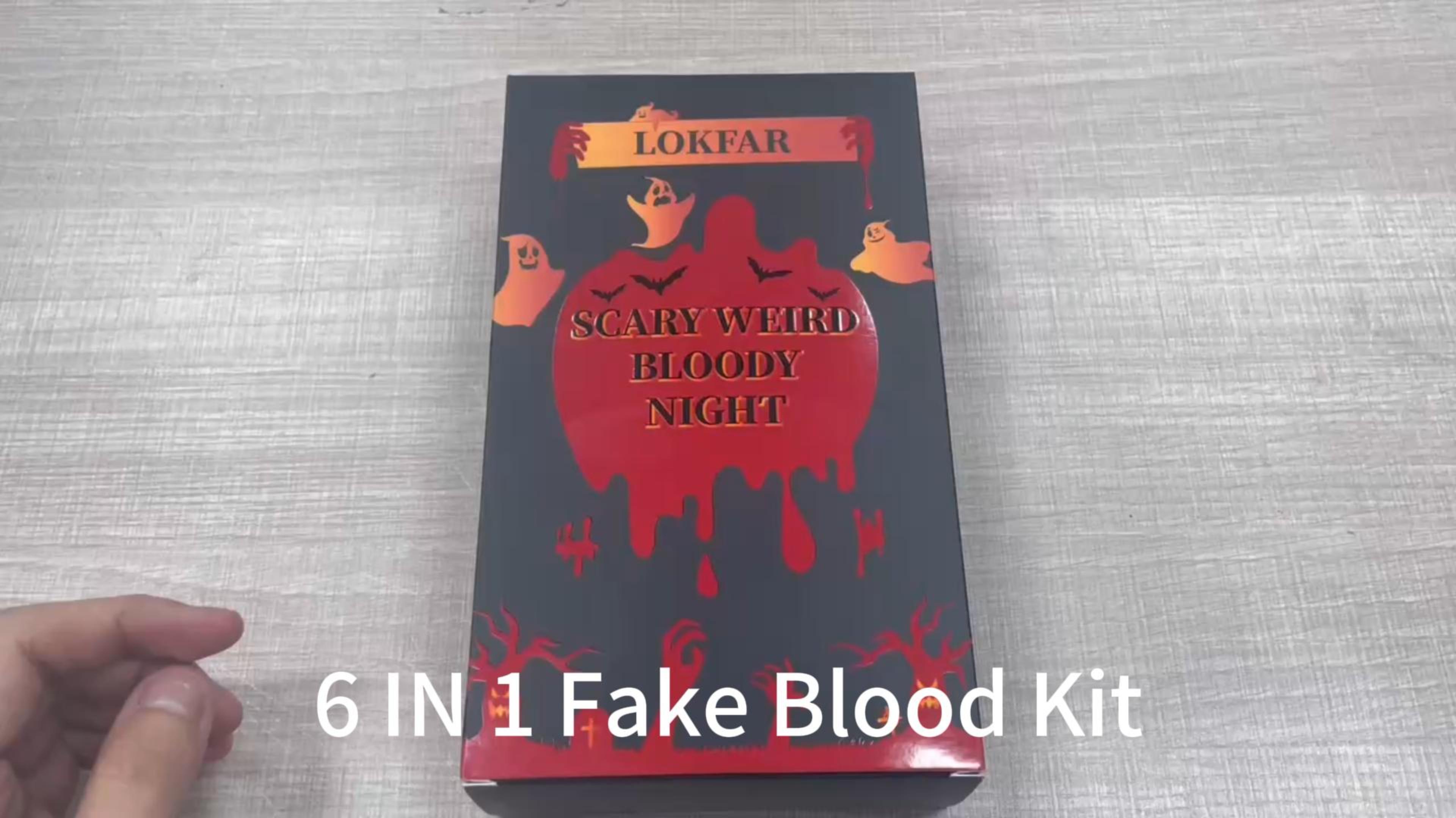 Amazon.com : 6 IN 1 Fake Blood Kit，Fake Blood 1.69oz X2 +