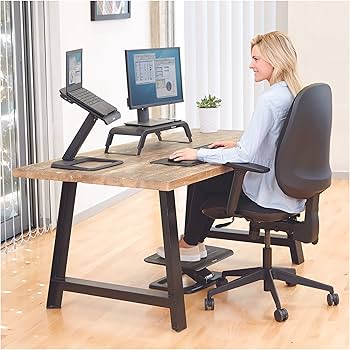 Amazon | フェローズ フットレスト 足置き デスク下 天然木とスチール