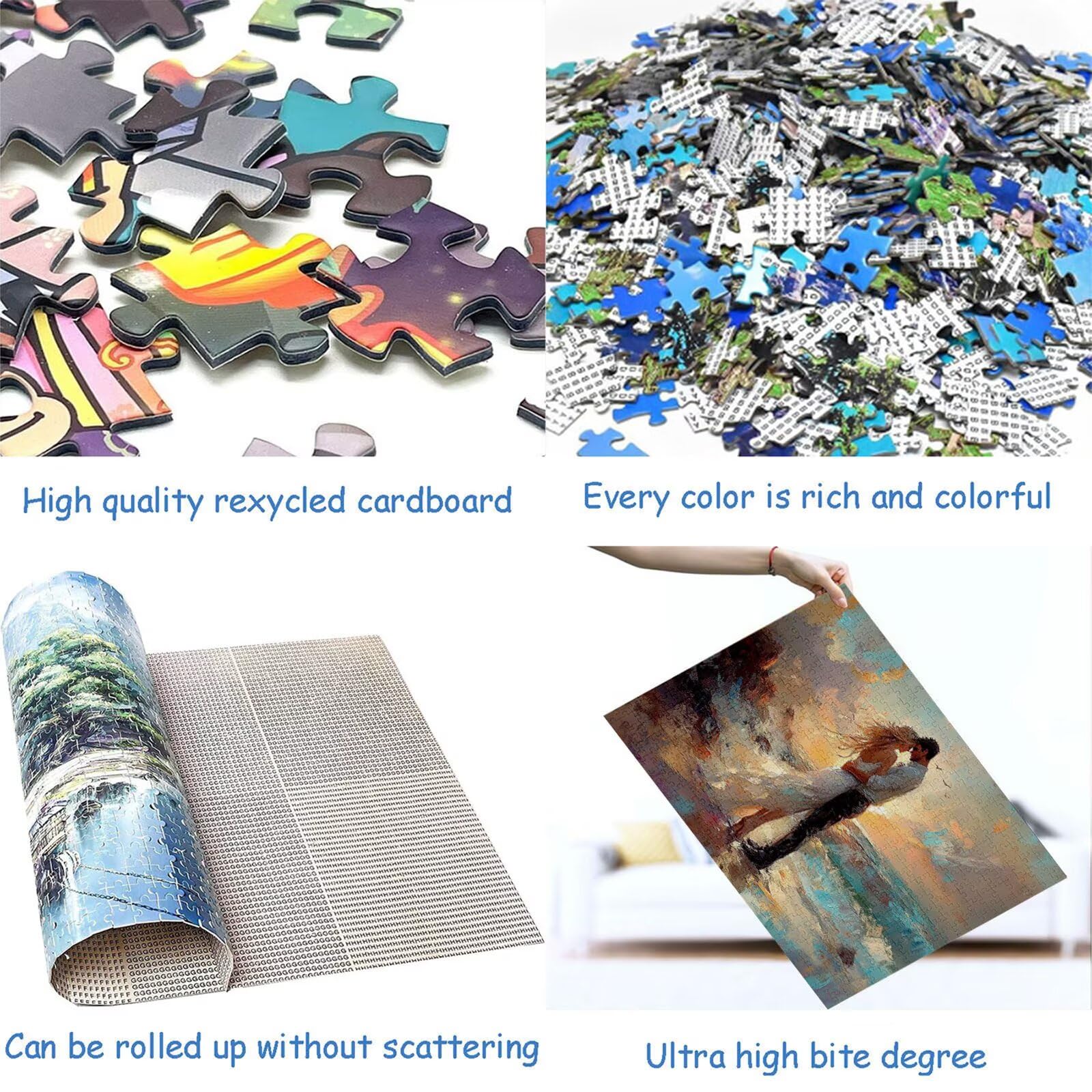 Puzzle 5000 Pezzi Spiaggia Puzzle Adulti Sfida Impossibili Jigsaws Coppia Classica 3D Art Jigsaws per Divertimento Adulti e Bambina, Gioco Familiare, Festa Aziendale, Regali Donne 156x105cm C-156