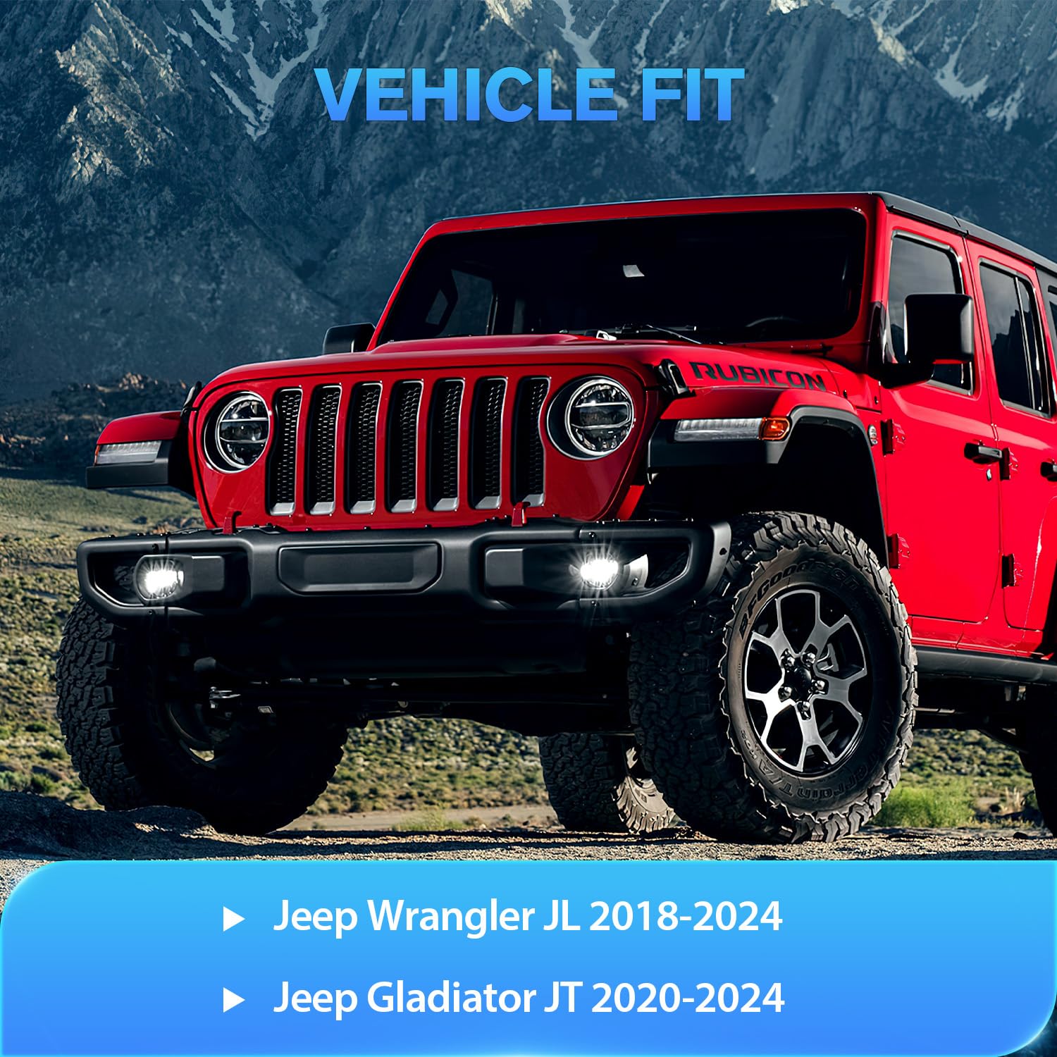 Tuningpros Window Visor Deflectors - Light Grey Rain Guards For 2017-2018 Jeep Wrangler 4-Door