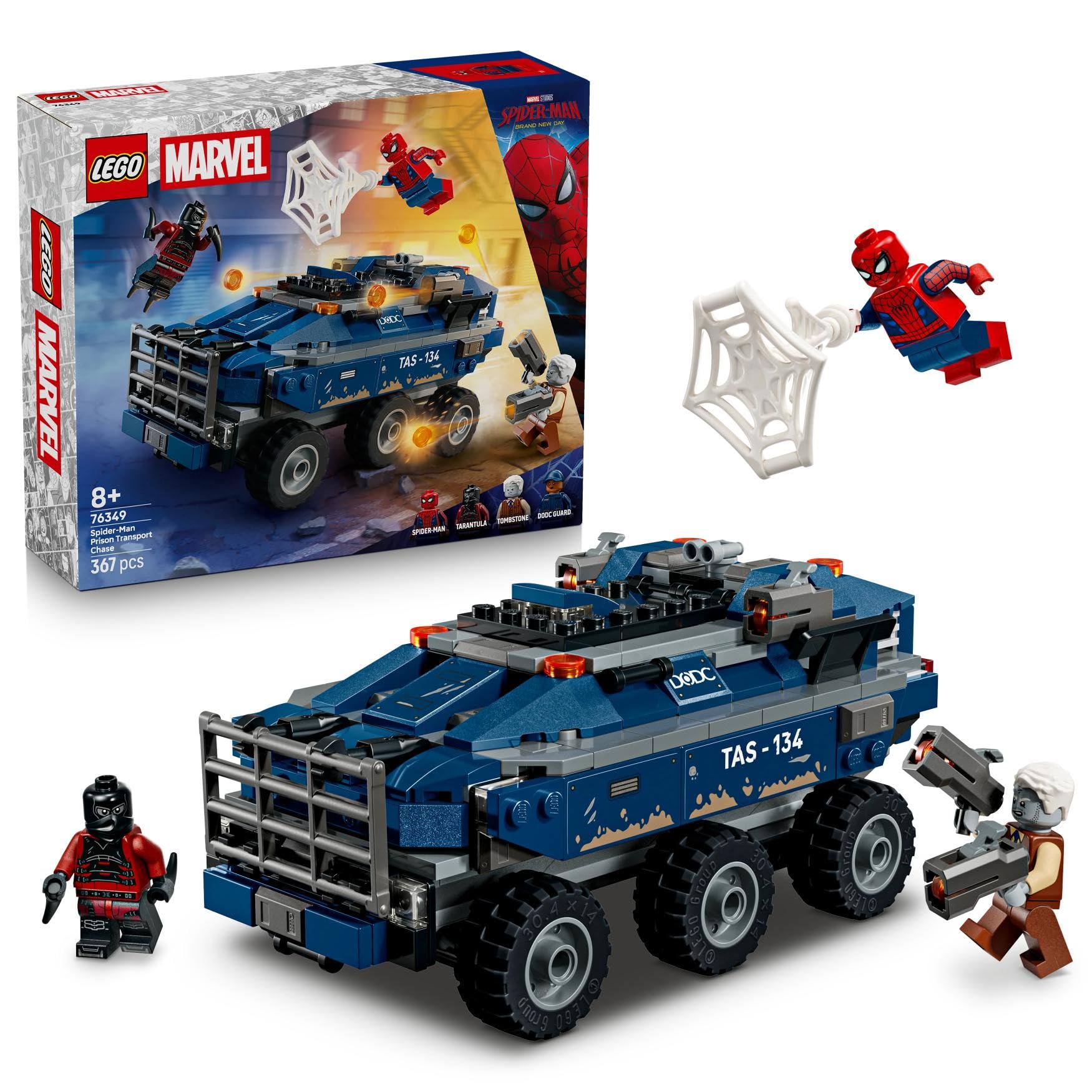 LEGO® ǀ Marvel Spider-Man Prison Transport Chase - Super Hero Building Toy - 4 Minifigures - 76349-image-2