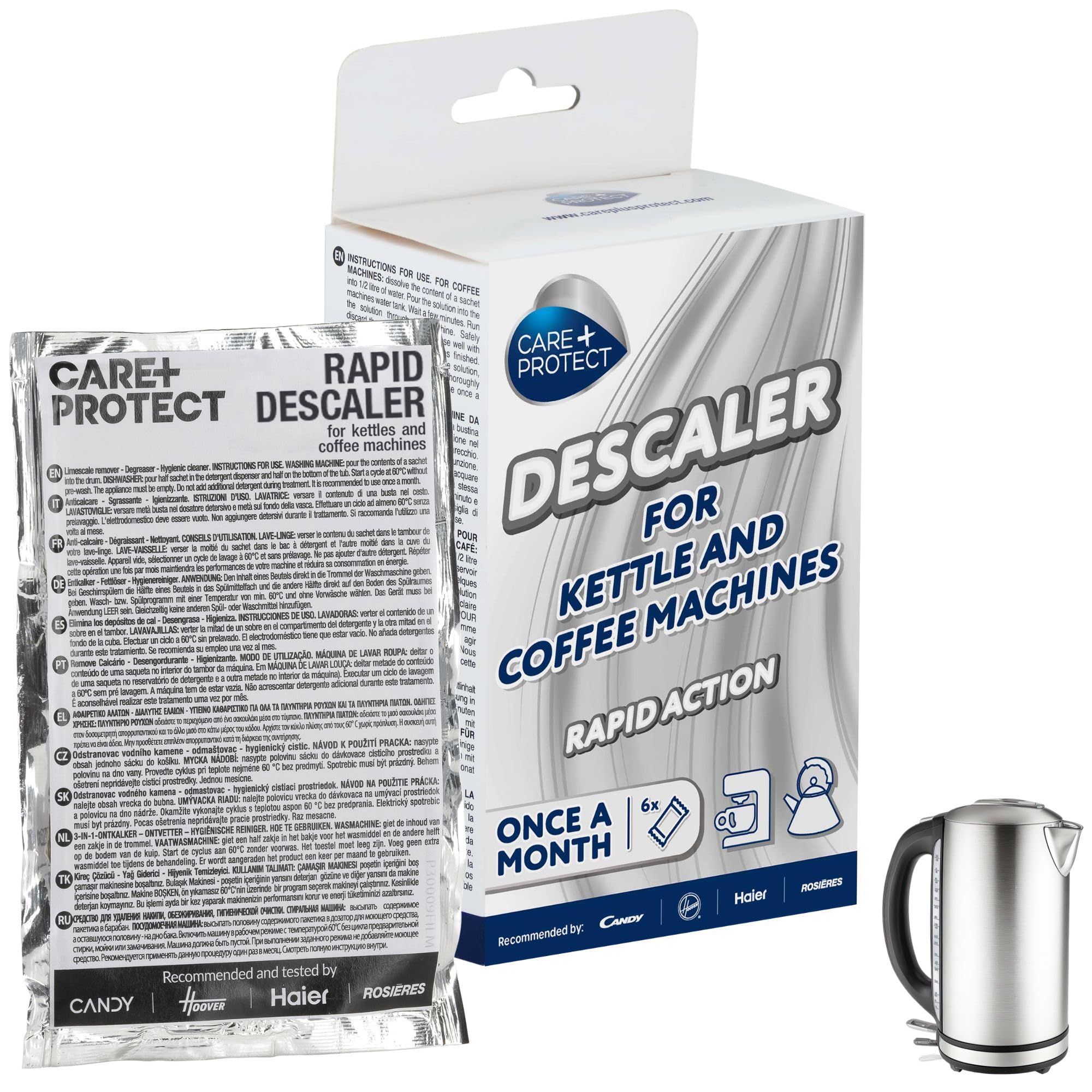 CareProtect Care  Protect Coffee Machine Descaler Sachets Pack of 6