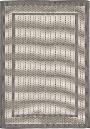 Unique Loom - Alfombra de transición marroquí para interiores y exteriores, color beige (7 x 10 pies)