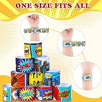 Vista 6 de Junkin 40 pulseras de héroe Tie Dye para fiestas para niños y niñas, pulseras a presión, suministros de fiesta, suministros de cumpleaños