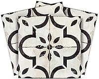 Vista 10 de Mi Alma Azulejos autoadhesivos para azulejos de piso, despegar y pegar (12 x 12 pulgadas, gris y negro)