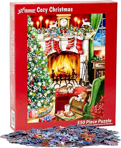 Miniatura 4 de Vermont Christmas Company Rompecabezas navideño acogedor de 550 piezas