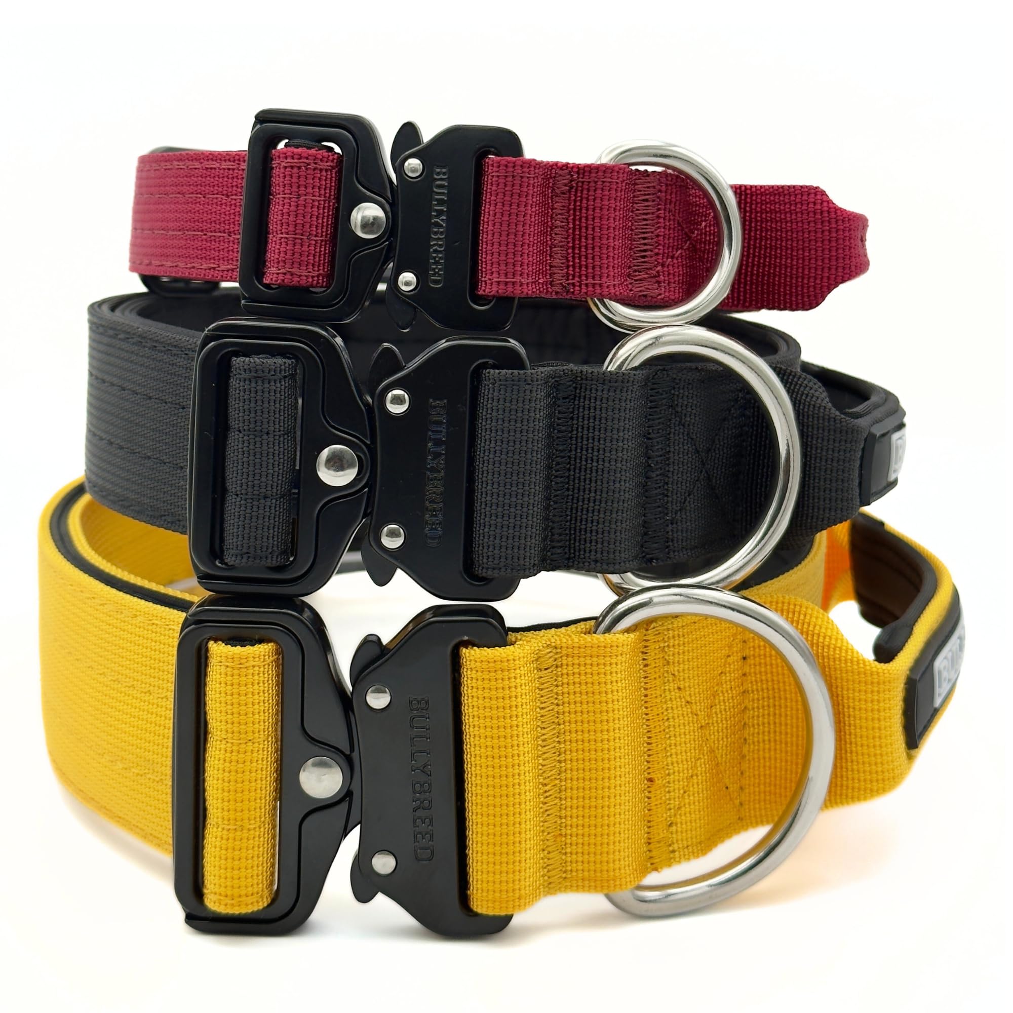 BULLYBREED Tactical Dog Collar Black Medium