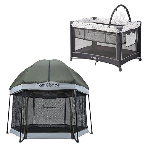 Miniatura 3 de Pamo Babe Grupos de corralitos de viaje portátiles