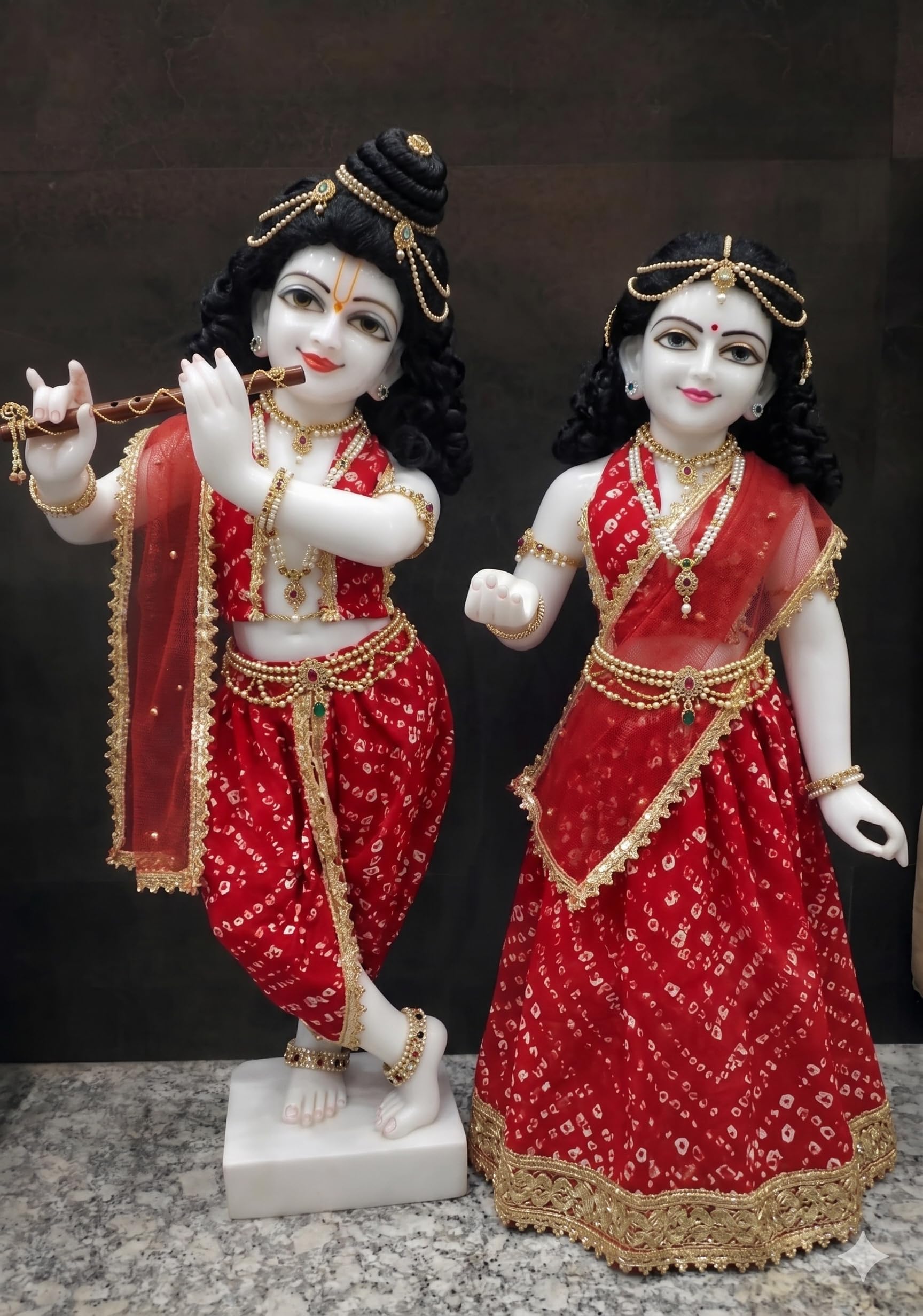 Radha Krishna yugal Jodi Deity Dress in Pure Cotton Fabric (for 8/9 inch Idol)-image-40