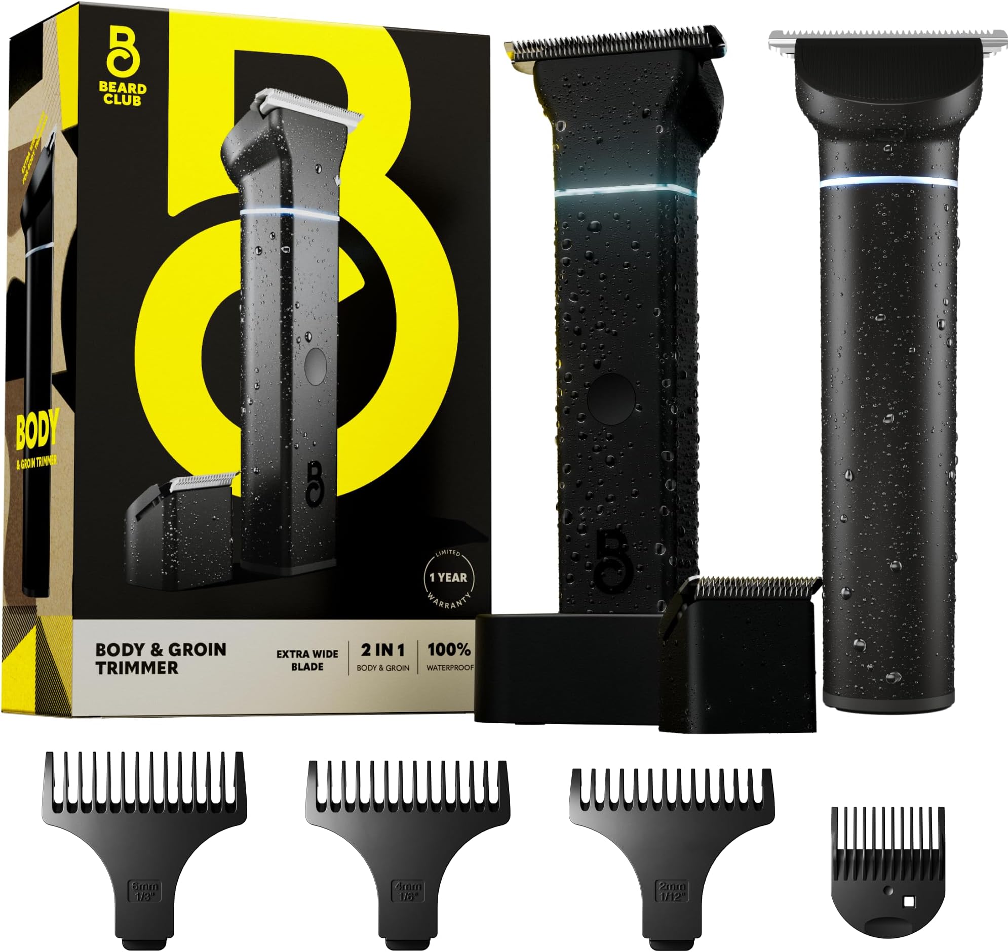 Manscape Body Hair Trimmer for Men, Pubic Hair Trimmer for Men & Ball Trimmer - Mens Body Shaver, Ceramic Blade Ball Shaver - Rechargeable, Electric, Waterproof Wet or Dry Clippers