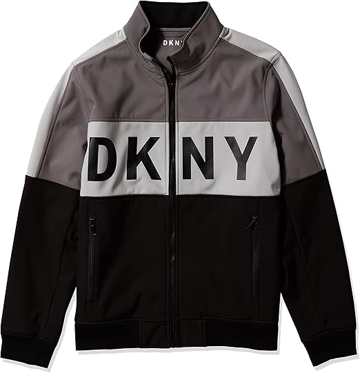 dkny stand collar coat