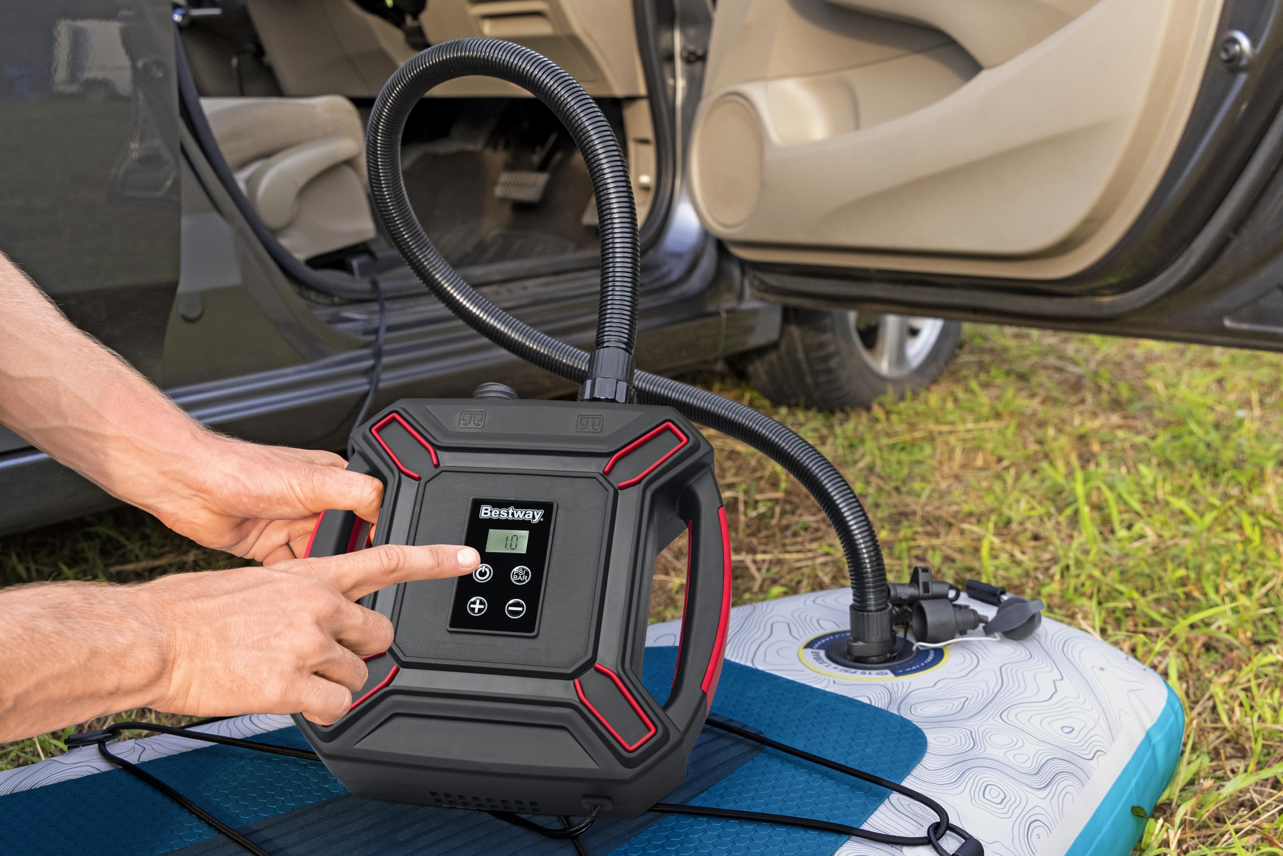 Gonfleur électrique Haute Pression PowerGrip™ branchement Allume-cigares