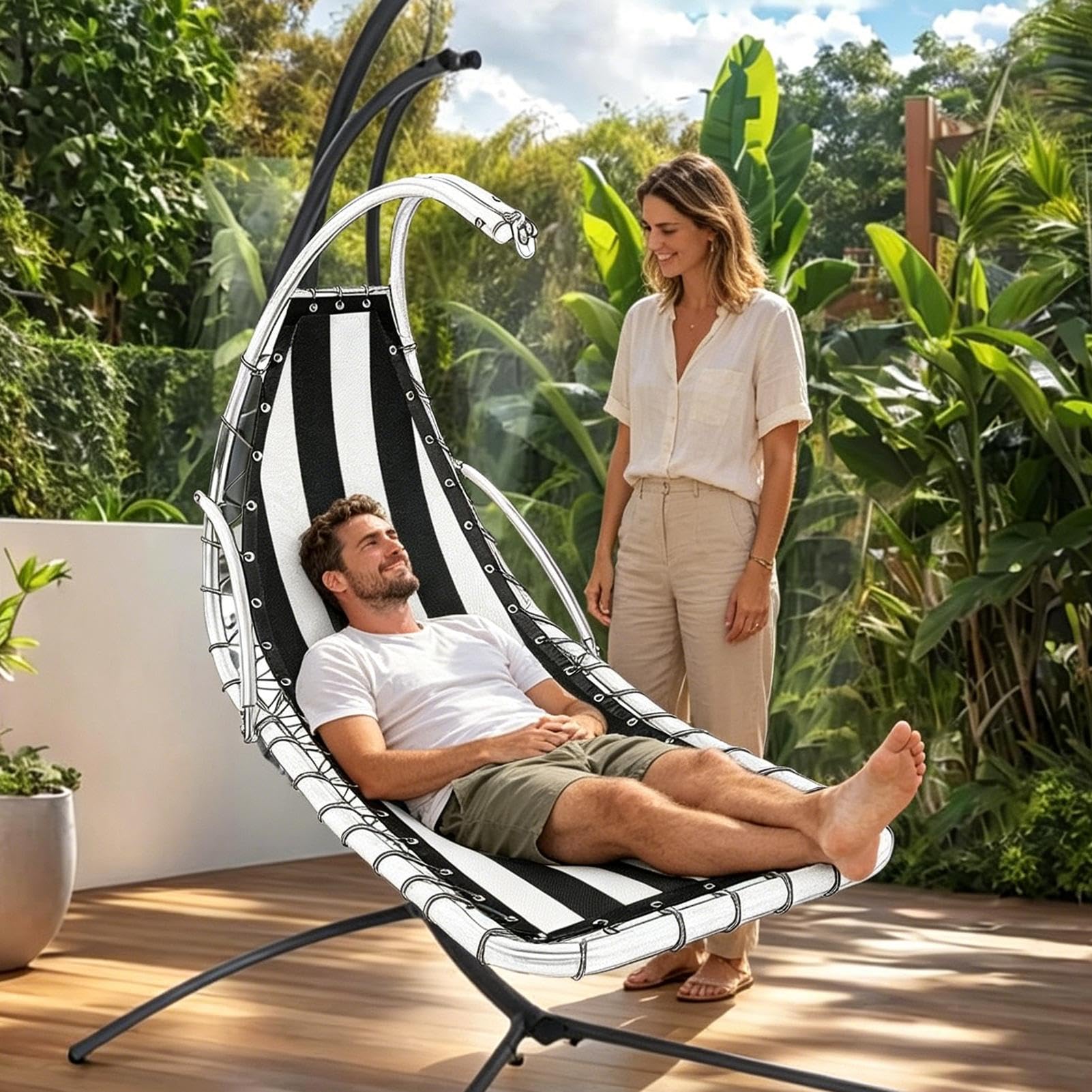 Tela para Sillas de Patio Resistente al Desgaste Gruesa | Tela de Repuesto para Silla Colgante para Jardín, Patio, Césped, Porche, Picnic Exterior, Playa, Campo