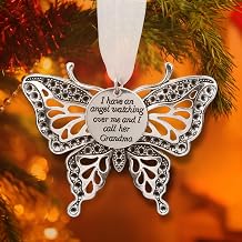 Christmas Memorial Decorations Ornaments - Butterfly in Memory of Loved One Sympathy Gifts for Loss of Loved Dad in Heaven Keepsake Grandma