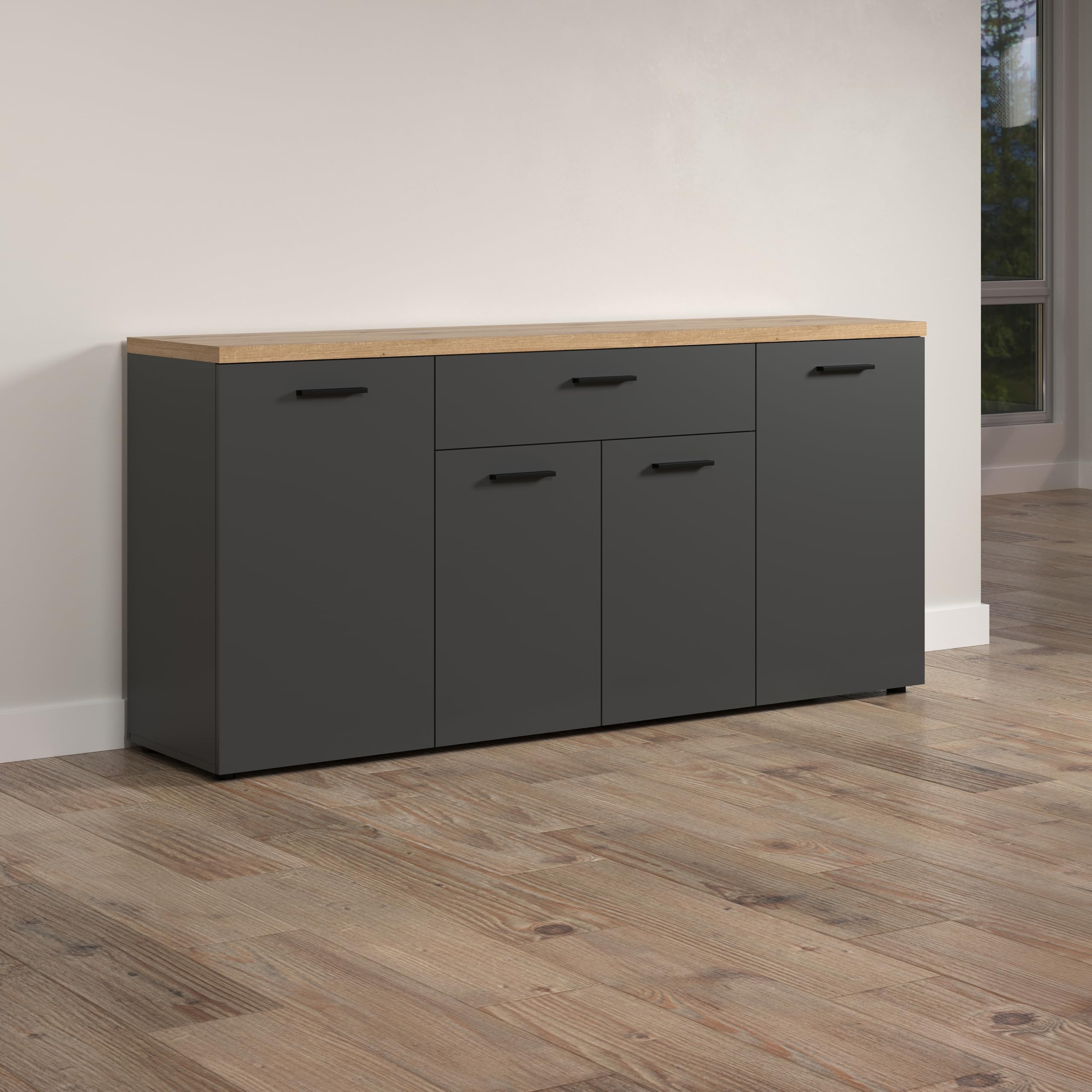 Sideboard Baggio Anthrazit · B 180 x H 85 cm