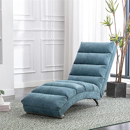 Miniatura 9 de Silla de masaje de lino para interiores, sofá tapizado, tumbona larga moderna para oficina, dormitorio o sala de estar, silla reclinable de masaje