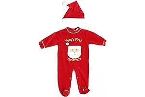 Just Love Christmas Coverall for Baby & Infant with Matching Santa Hat