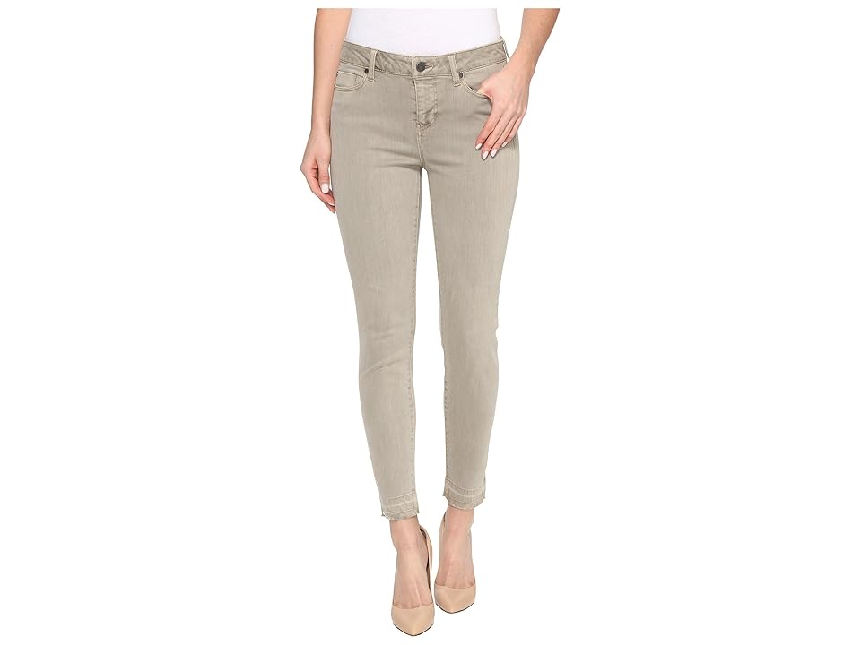 

Liverpool Avery Crop Released Hem in Pigment Dyed Slub Stretch Twill in Pure Cashmere (Pure Cashmere) Women's Jeans