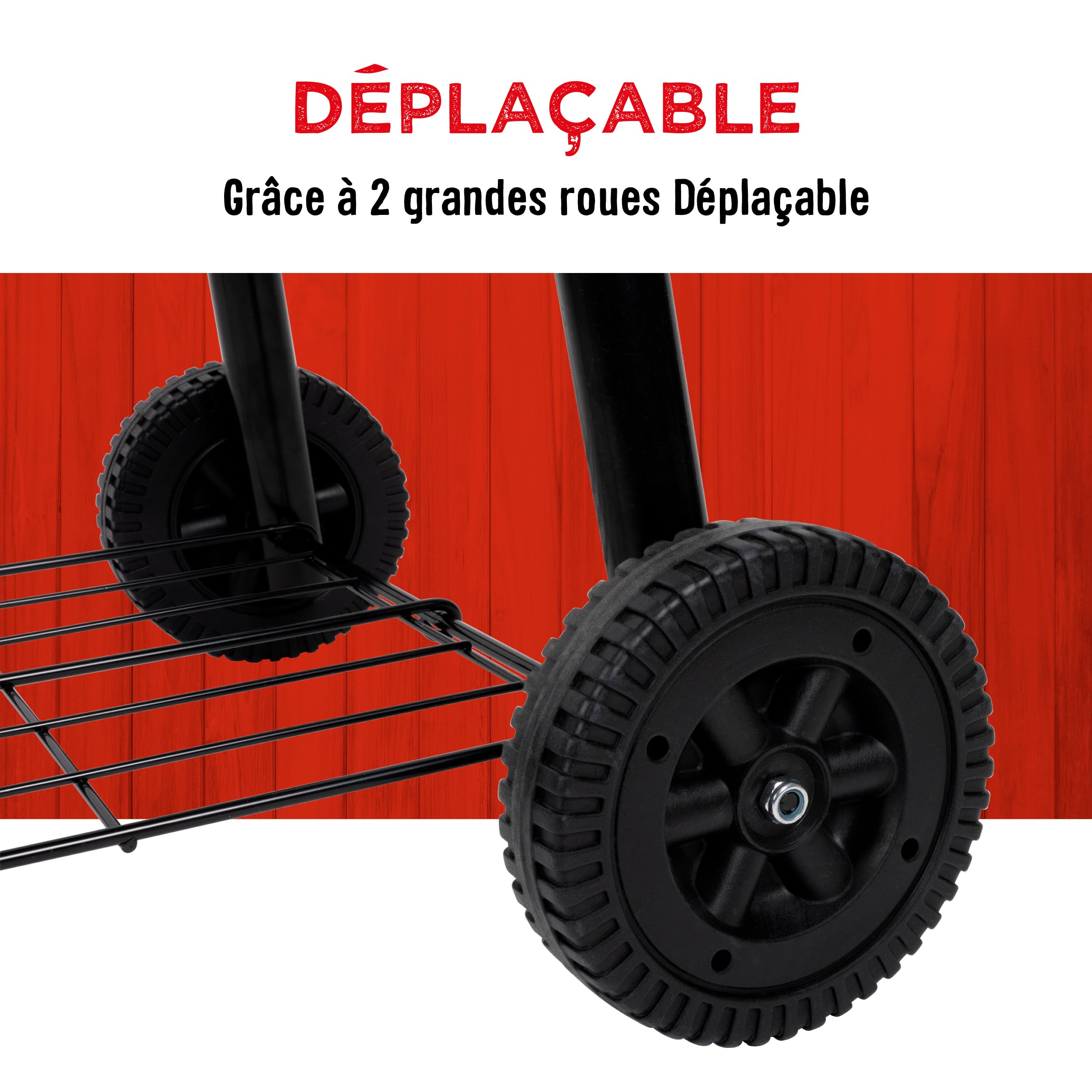 BBQ Collection Fumoir Barbecue - BBQ - Barbecue Charbon de Bois Grande Taille - Cheminée Réglable - 104 x 58 x 114 cm