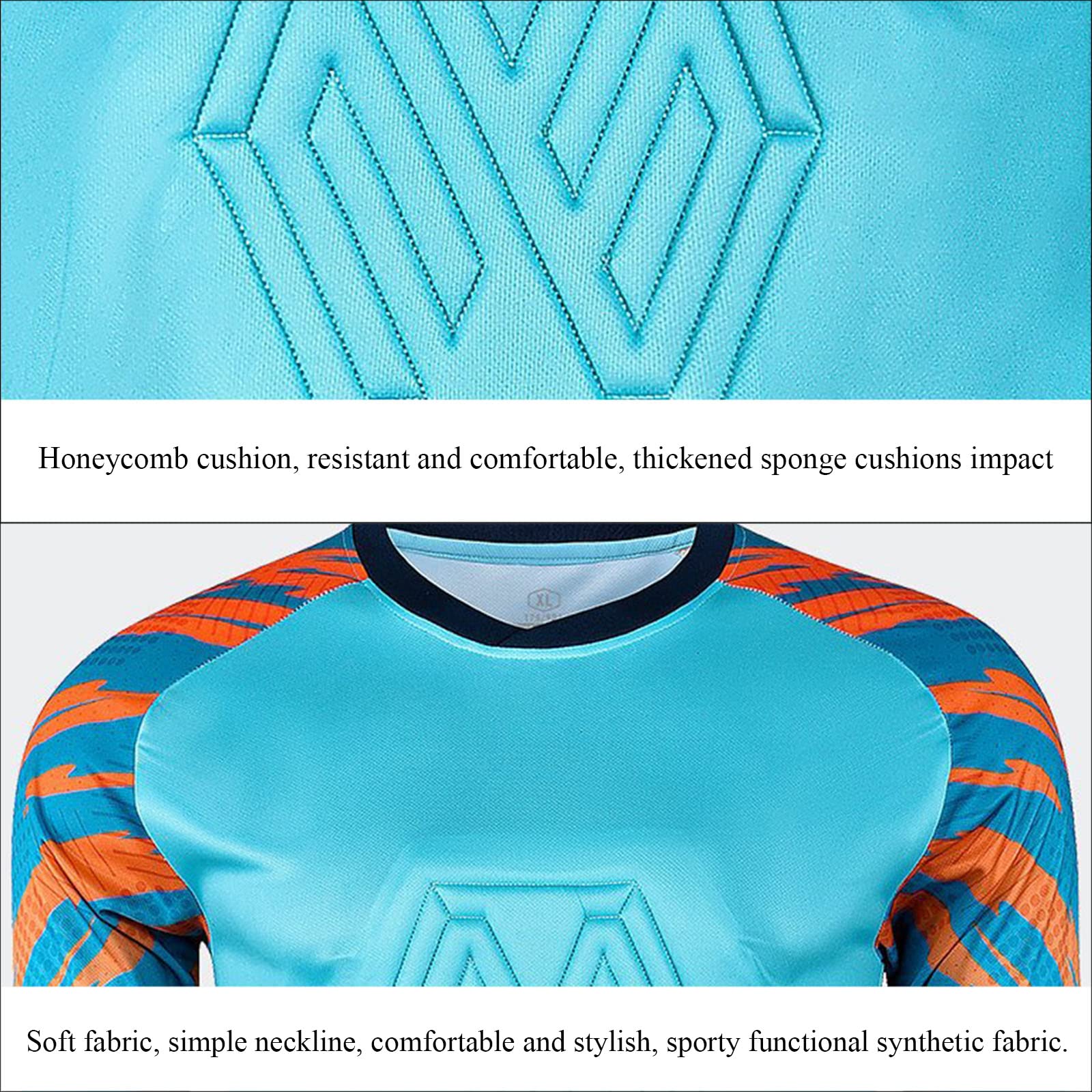 Torwart Trikots Kinder Erwachsene Benutzerdefinierte Torwarttrikot Set Individuelles Personalisiertes Trikot mit Name + Nummer + Logo Fußballtrikot Geschenk