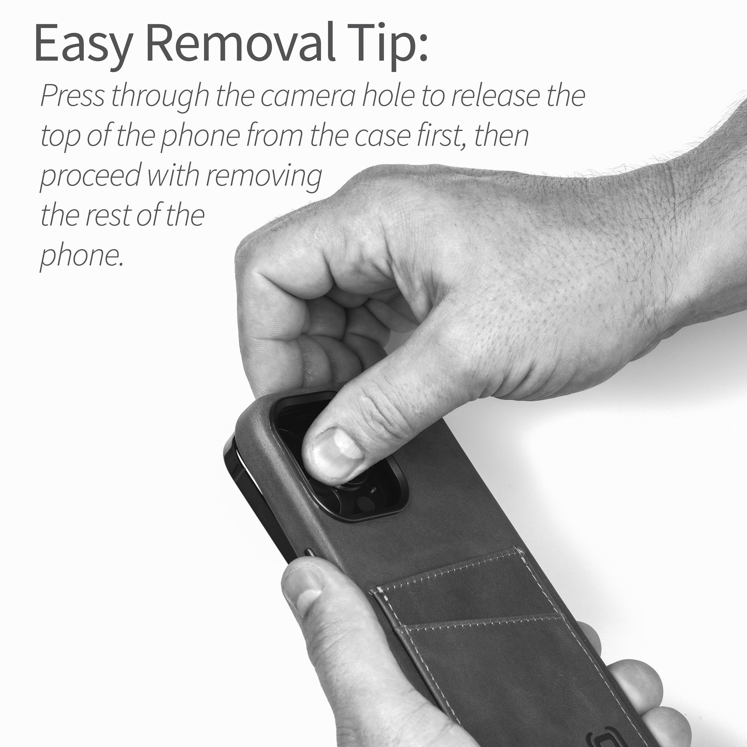Dockem Funda para iPhone 15 Pro MAX de Cuero Genuino con Tarjetero Cartera, con Placa de Metal Incorporada para Montaje Magnético, 2 Bolsillos para Tarjetas de Crédito (Negro, M2GL)