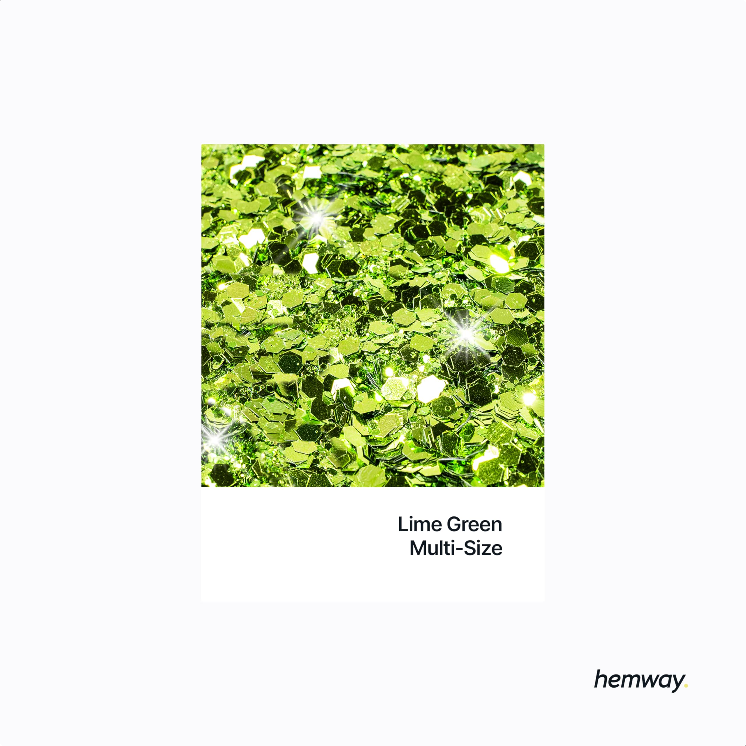 Hemway Lime Green Glitter Shaker - Image 2
