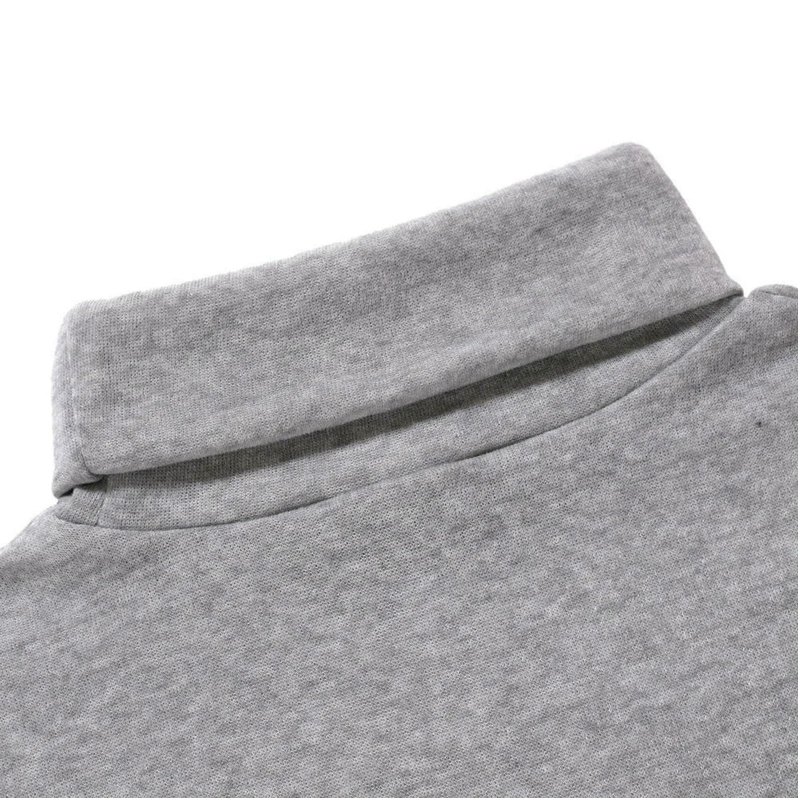 Męski sweter jesienno-zimowa modna bluza z kapturem męska polarowa bluza z wysokim dekoltem T-shirt dekoracyjna koszula bazowa bluza z kapturem-czarny-l-opakowanie 1
