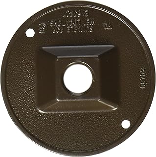 Hubbell-Raco 5193-7 3-Hole Cluster Lamp Holder Cover, 4 in Dia, Die Cast Zinc, Bronze
