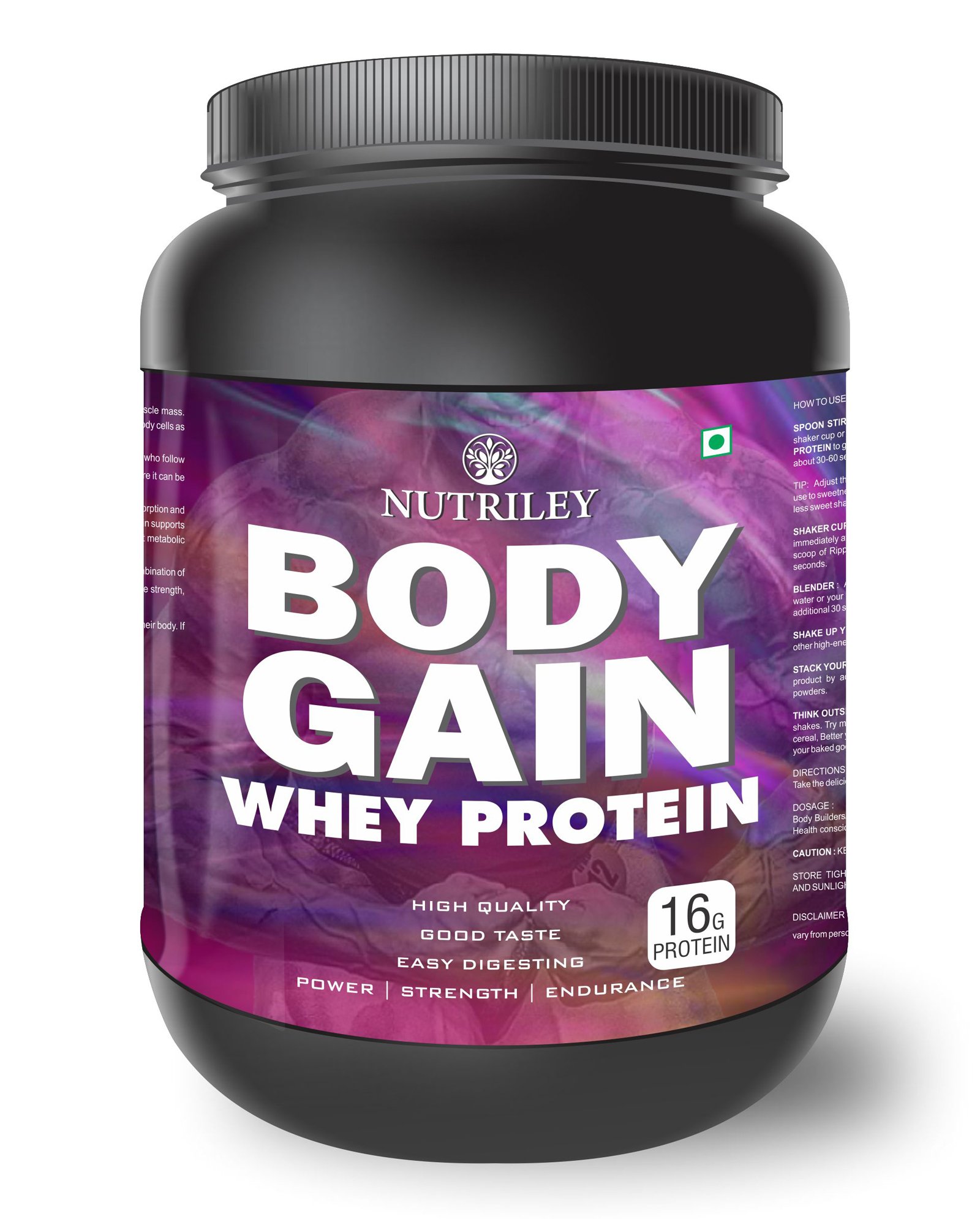 CRD Ayurveda Body Gain Whey Protein Supplement - 500 g (Kesar Pista Badam)