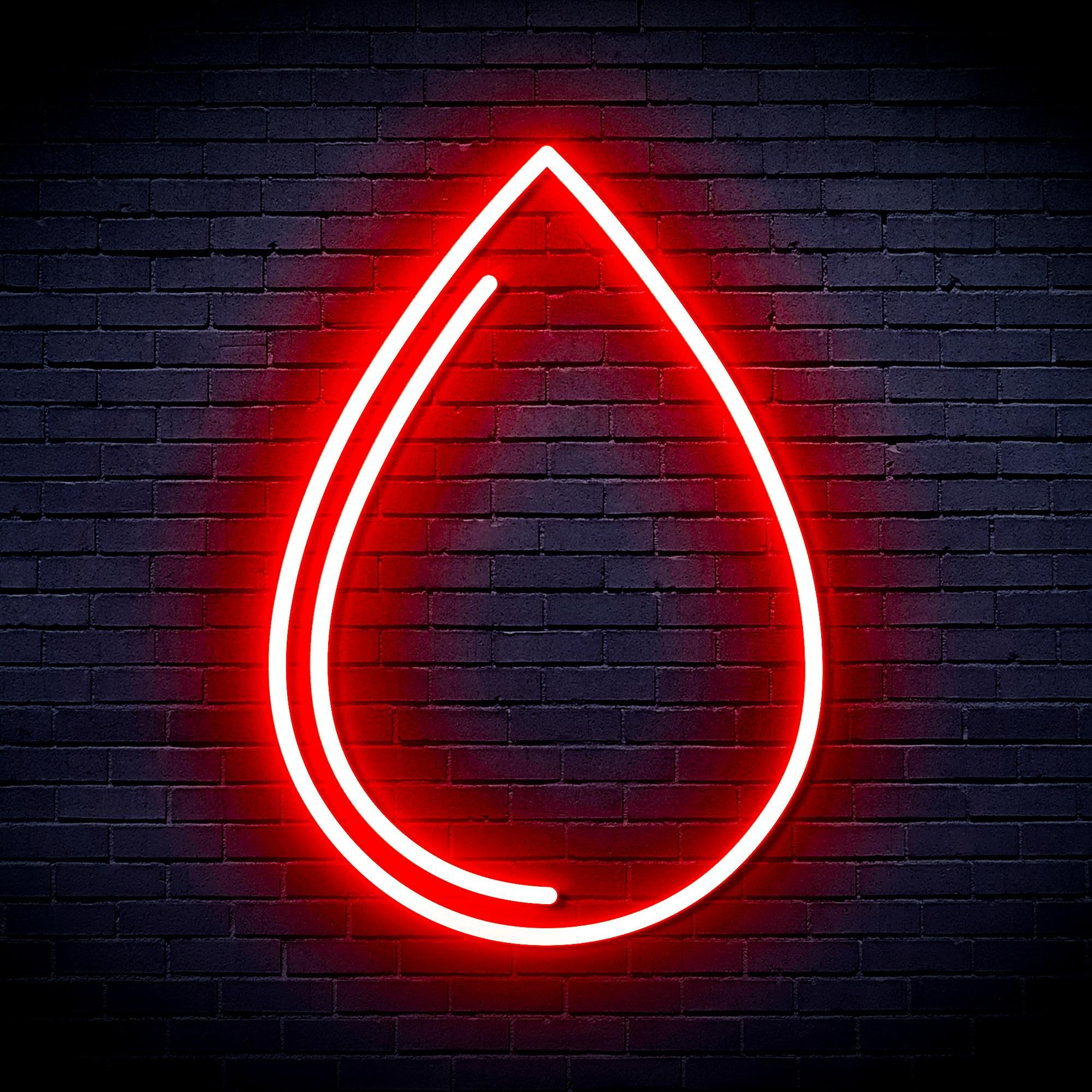 ADVPRO Water Droplet Flex Silicone LED Neon Sign - Red - st16s33-fnu0015-r — image 1
