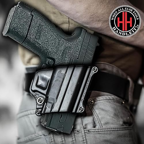 Miniatura 6 de Handleitgrips Cinta de agarre para pistola compatible con Springfield XD 940 Sub Compact - Cinta de agarre de goma texturizada negra, fácil