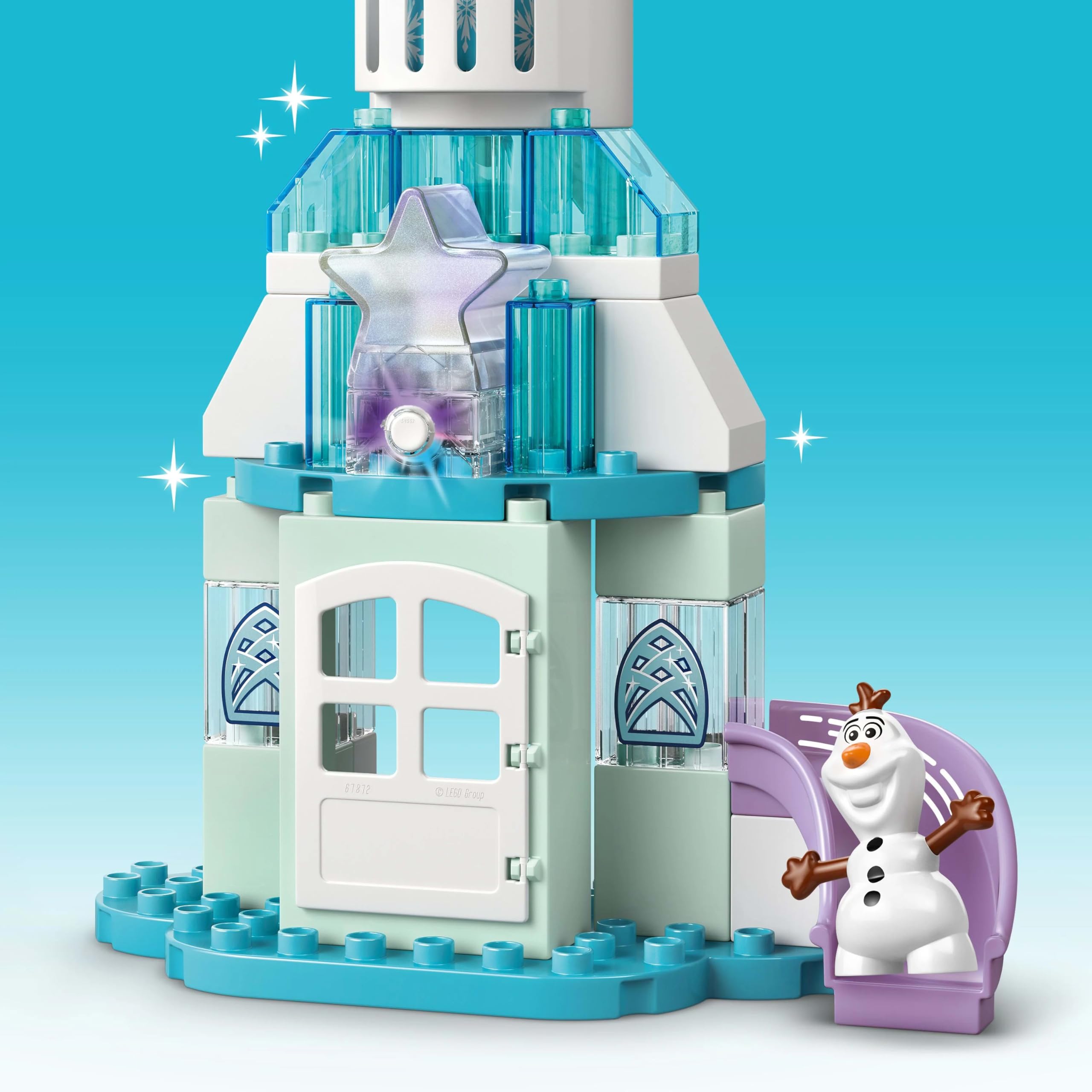 LEGO DUPLO Disney Przyjęcie w lodowym zamku Anny i Elzy 10455 | zamek dla dzieci, klocki dla 2-latka, prezent dla dziewczynki i chłopca 2+, Anna i Elsa, 54 elementy