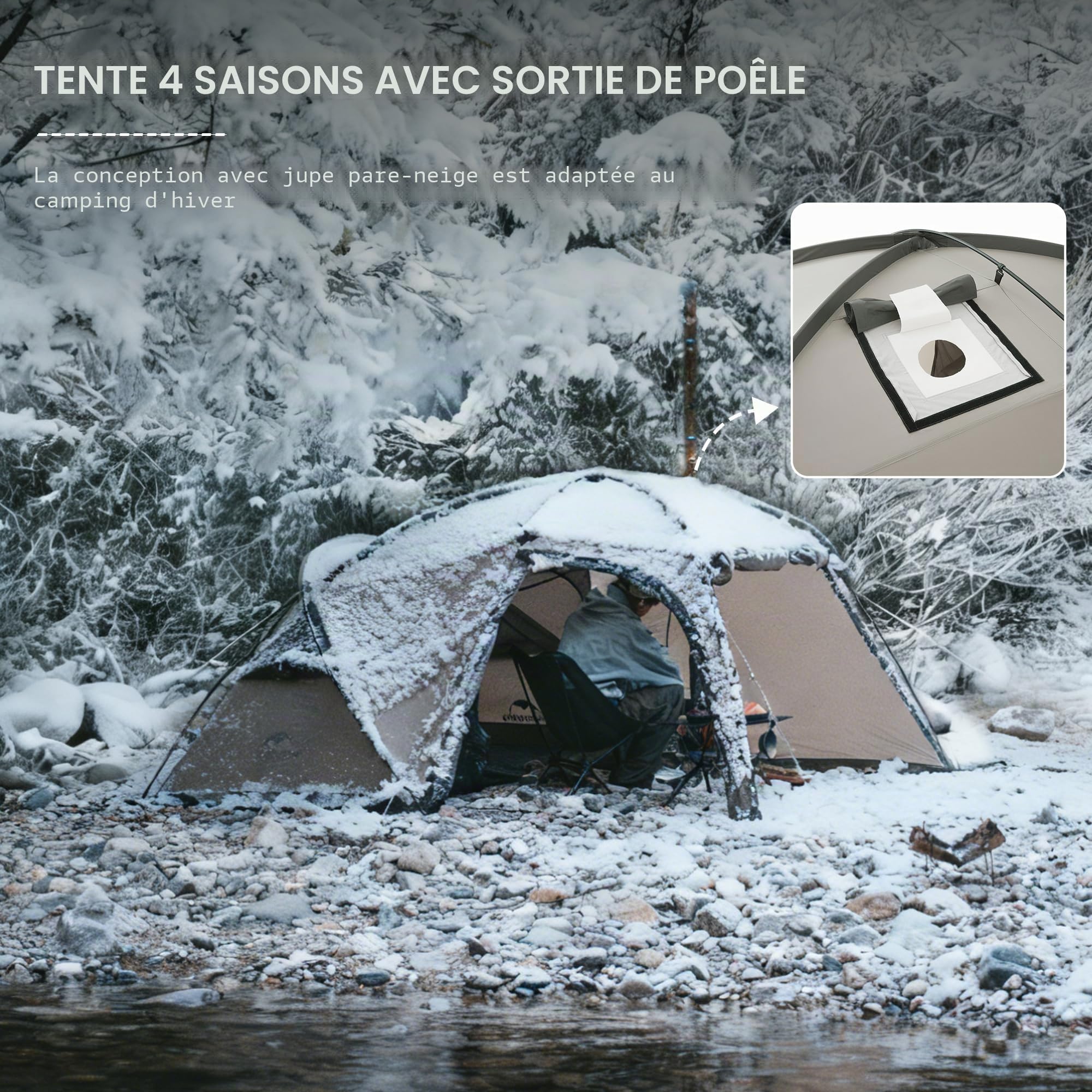 Naturehike Tente Tunnel étanche Familiale Tente de Camping Environ 7,5㎡ et 15㎡ pour 2 & 4 Personnes, UPF50+, PU3000mm, Adapté au Camping, à la Randonnée, Aux Voyages en Voiture