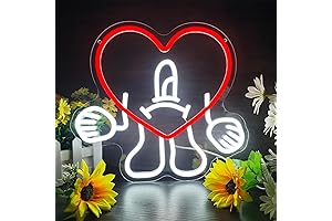 Bad Bunny Party Theme | Bad Cute Bunny Heart Neon Sign