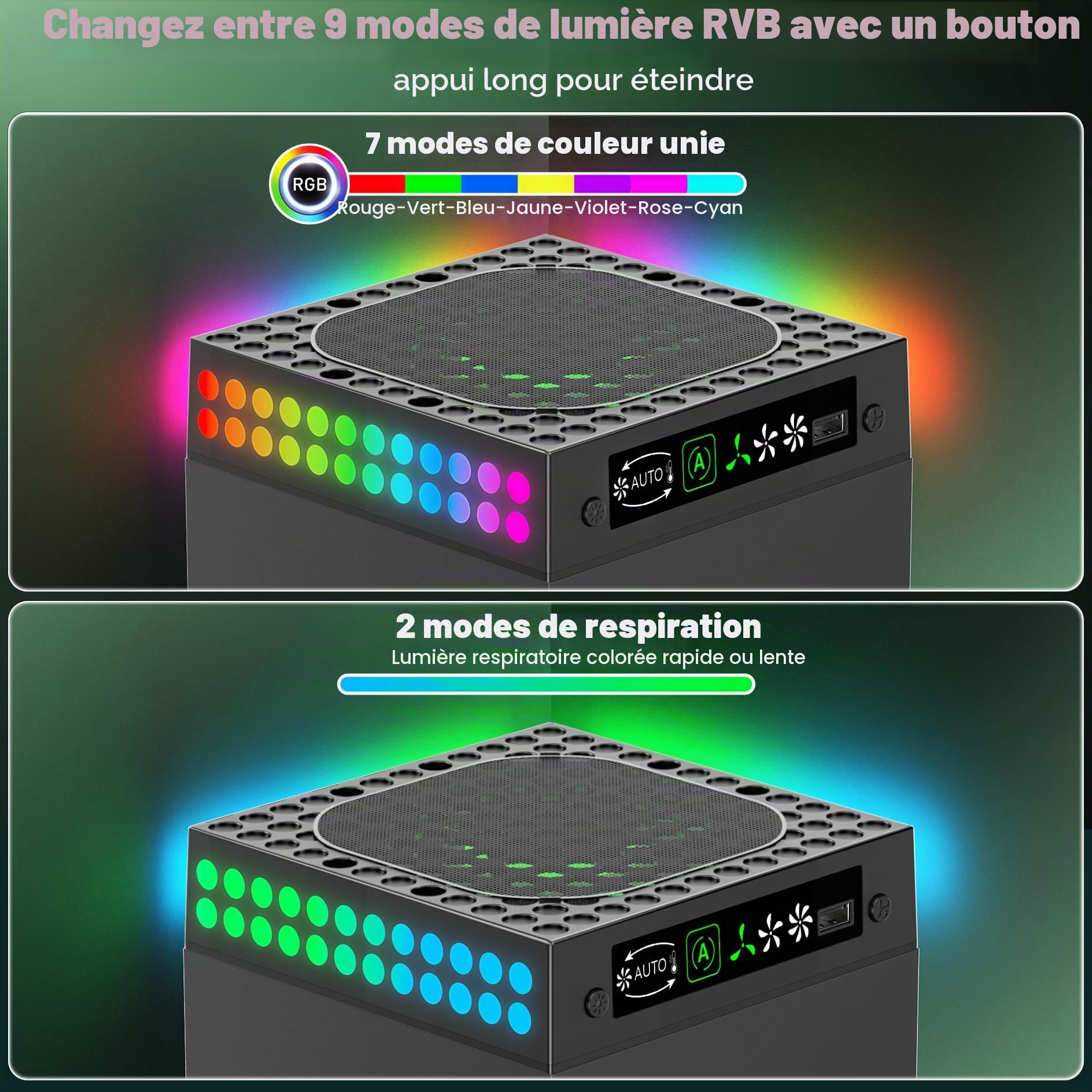 Support de Refroidissement Xbox Series X avec Ventilateur Automatique, Ventilateur Xbox Series X avec Lumières LED & 5 Systèmes de Refroidissement Réglables
