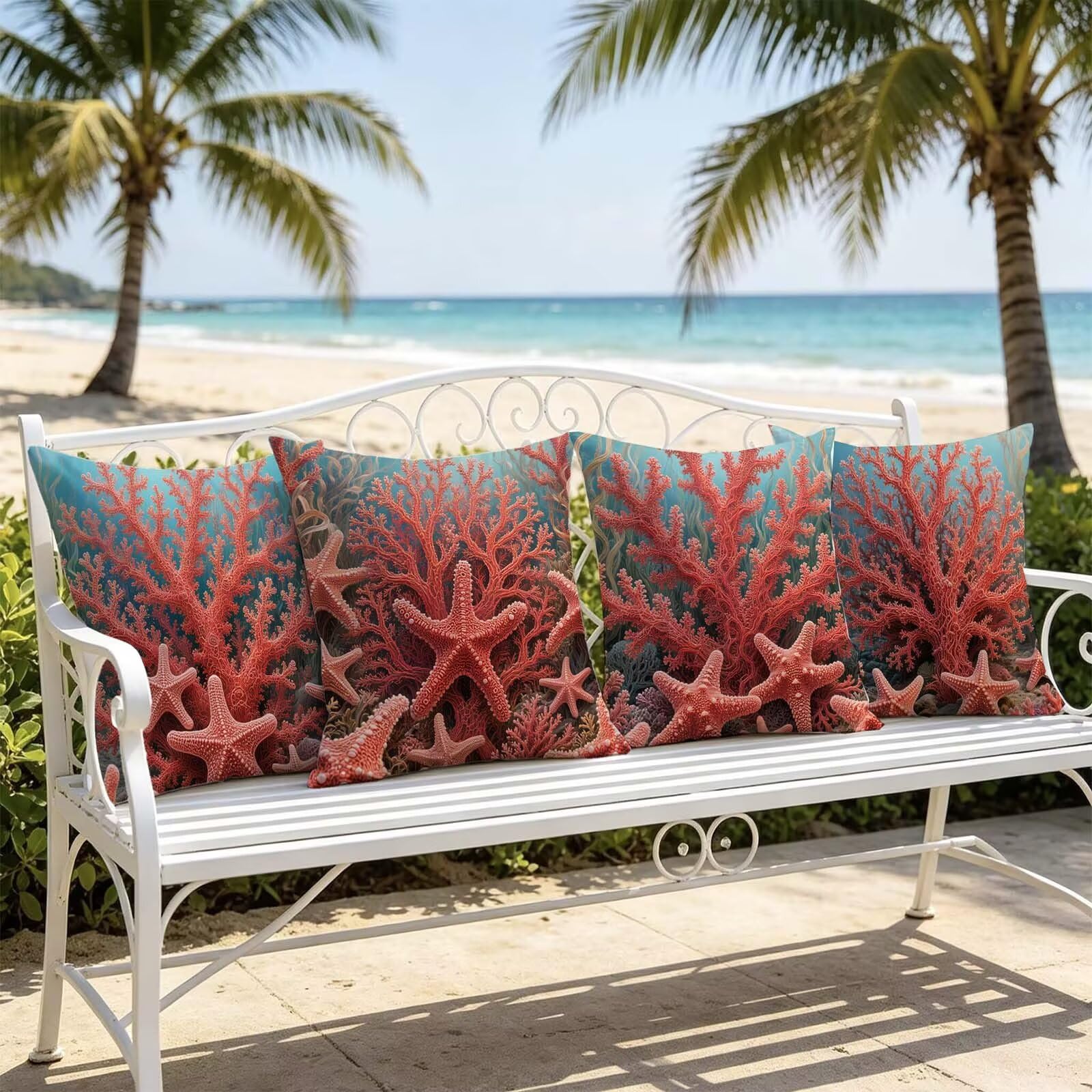 Kopfkissenbezug Coral Wasserdicht Outdoor 50x50cm Kissenbezug THDZ-2310