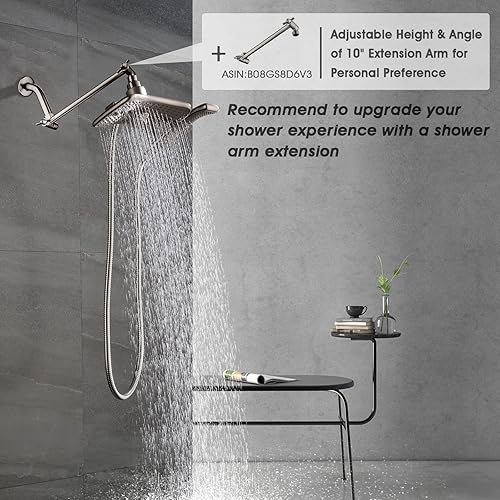 Miniatura 4 de Combo de cabezales de ducha de bronce con cabezal de ducha fijo y cabezal de ducha de mano en bronce aceitado