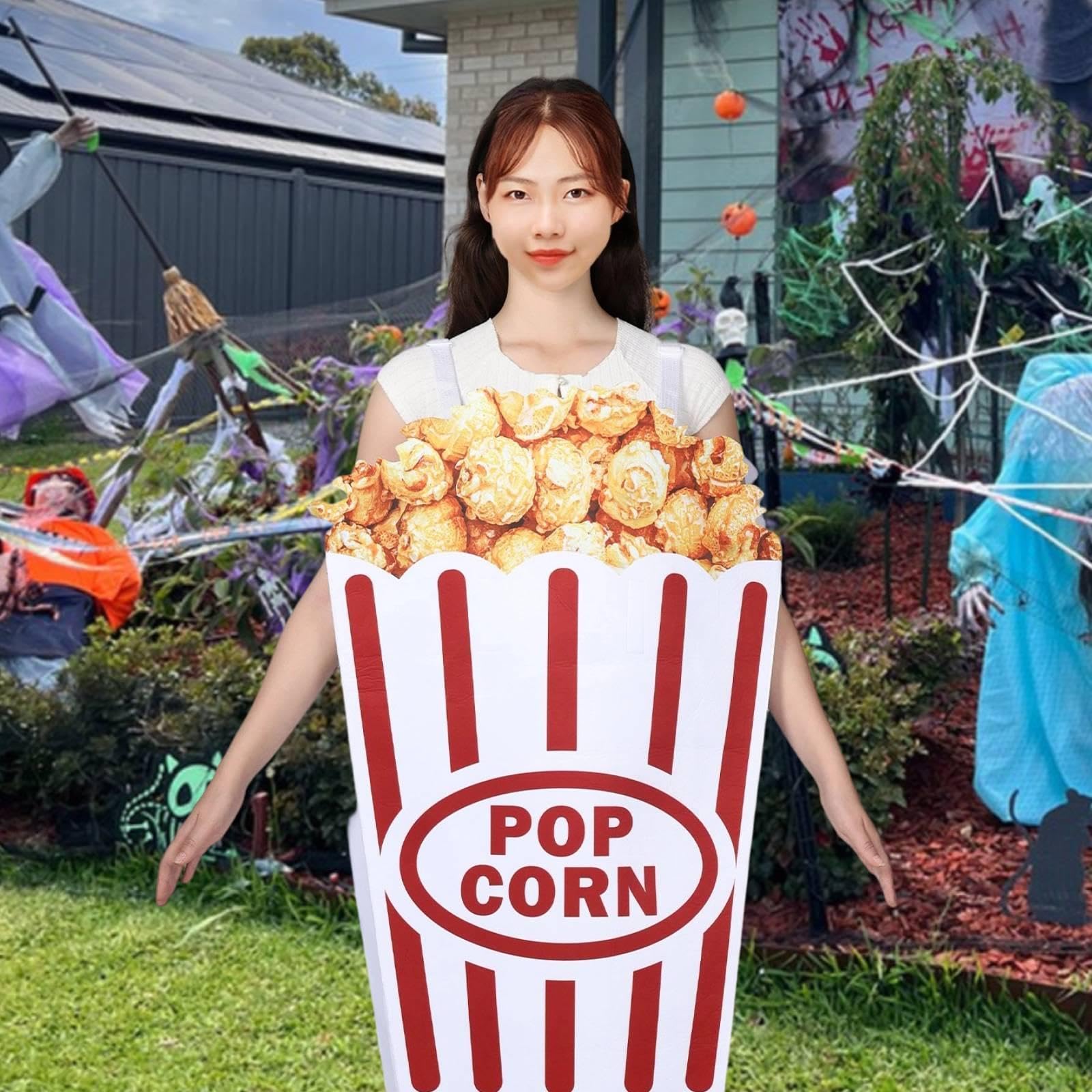 Costume Da Popcorn per Halloween: Un Costume Adorabile per Feste a Tema E Giochi di Ruolo.
