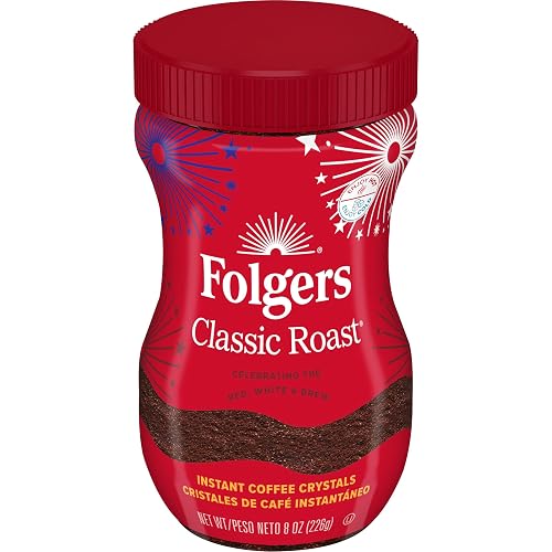 Folgers Classic Roast Instant Coffee, 8 Oz. Jar