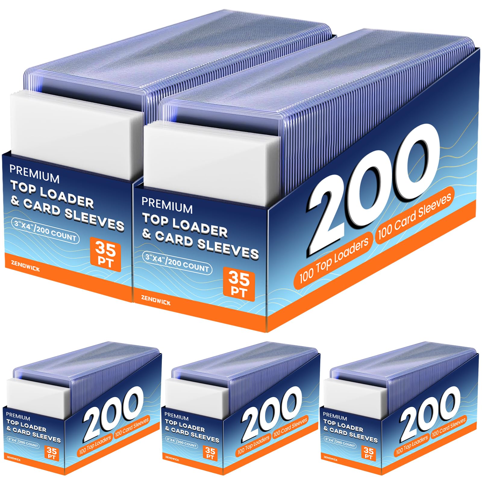 individual baseball card sleeves 1000 Card Sleeves Top Loaders for Cards,3