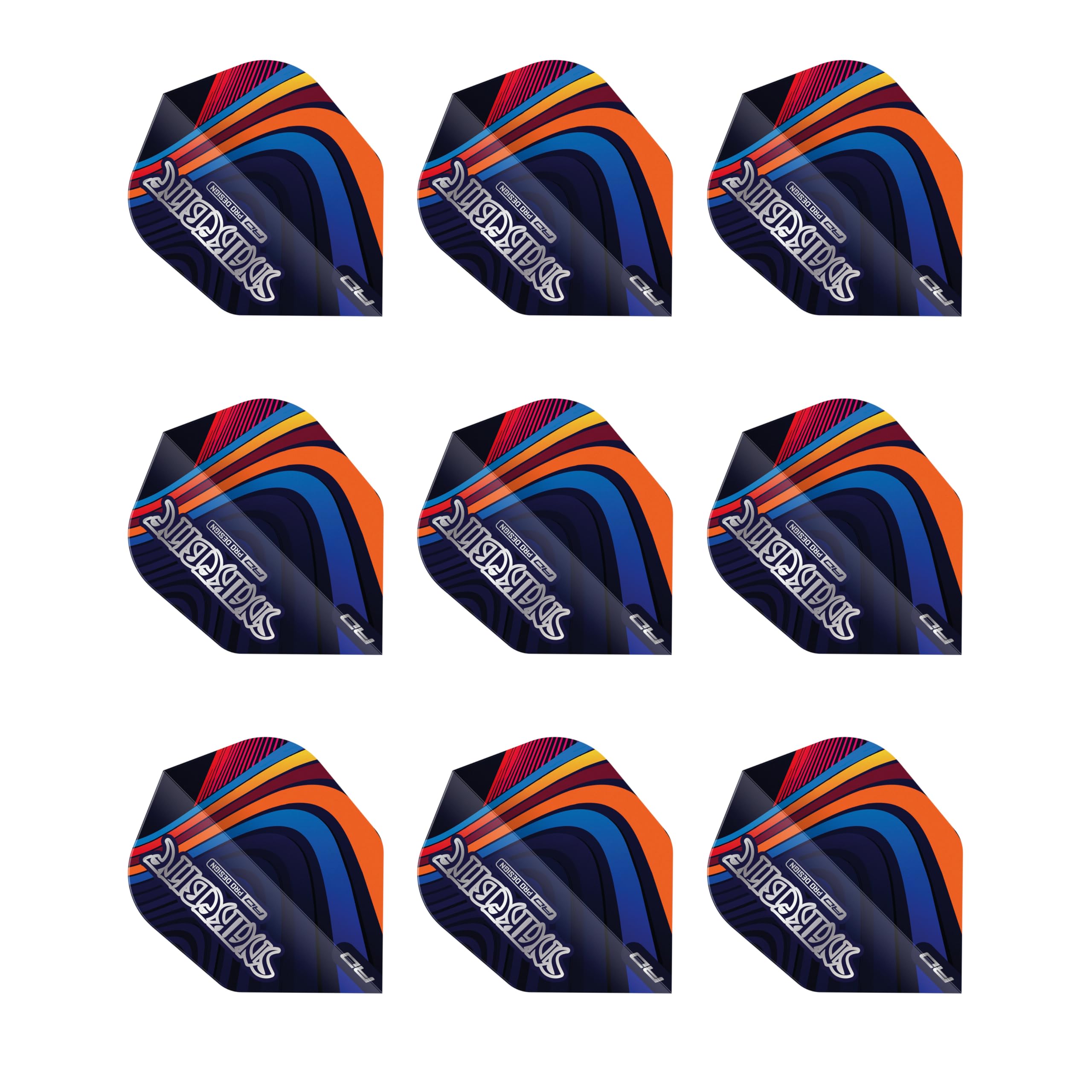 RED DRAGON Professional Player Peter Wright Snakebite Hardcore Shape No. 6 Extra Thick - 100 Micron - Dart Flights 3 Sets Per Pack (9 Dart Flights in total)