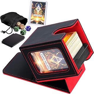 YOZOTI MTG Deck Box for Commander Display,Card Deck Box Fits 100 Double Sleeved Cards, TCG Card Storage Box with 2 Divider...
