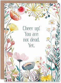 Artery8 Greeting Card You Are Not Dead Yet Floral Flowers Funny Cheeky For Her Woman Birthday Card