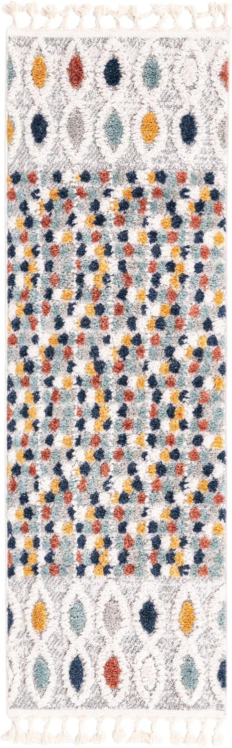 Rugs.com Cherokee Collection Rug – 6 Ft Runner Multi High Rug Perfect for Hallways, Entryways