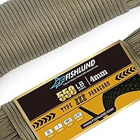 Vista 18 de Paracord 550 lb, cuerda de paracord de 7 hebras 1000 pies 4 mm, cuerda de paracaídas de nailon para acampar, verde oliva